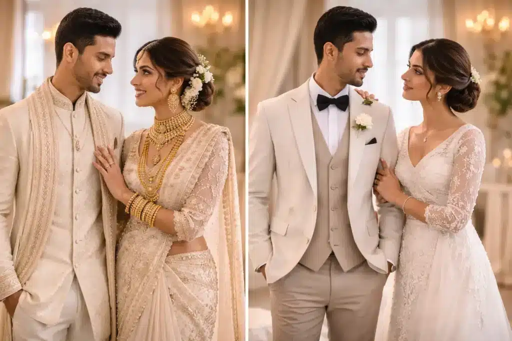 Should the Groom’s Outfit Match the Bride?